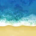 Sea beach vector background Royalty Free Stock Photo