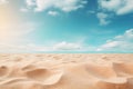 Sea beach with white sand beach blue sky with clouds, Summer Holiday background Royalty Free Stock Photo