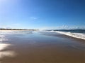 Sea, beauty, enchanting light and magical sunset in Matalascanas, Huelva Province, Andalusia, Spain Royalty Free Stock Photo