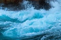 sea with big high dark waves in a storm