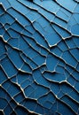 Sea blue cracked surface abstract background. Royalty Free Stock Photo