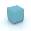 Sea blue cube seat