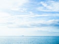 Sea Blue Ocean Water Horizon Background View Texture Surface Wave Shore Calm Summer with Light Day Tropical Landscape Nature Royalty Free Stock Photo