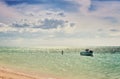 Sea boat fisherman Mexican gulf Cuba Atlantic ocean