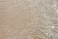 Sea bottom texture, yellow sand waves in shallow water Royalty Free Stock Photo