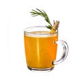 Sea buckthorn tea isolated on white background Royalty Free Stock Photo