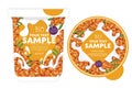 Sea buckthorn Yogurt Packaging Design Template.