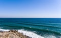 Sea Bulgary beach drone birdseye Royalty Free Stock Photo