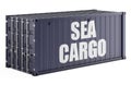 Sea Cargo, shipping container. 3D rendering Royalty Free Stock Photo