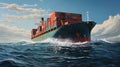 Sea cargo trasport ship Royalty Free Stock Photo