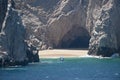 Sea cave and beach