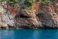 Sea cave at the coast of Alanya, Turkey Royalty Free Stock Photo