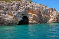 Sea cave at the coast of Turkey Royalty Free Stock Photo