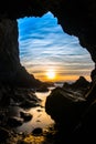 Sea cave in Dana Point, California Royalty Free Stock Photo