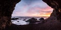 Sea cave at Reynisfjara Beach Iceland