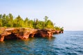 Sea caves of the Devil& x27;s Island in Apostle Islands of the Lake Superior