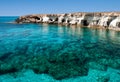 Sea caves near Cape Greko Royalty Free Stock Photo