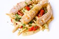 Sea cicadas pasta Royalty Free Stock Photo