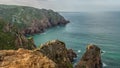 Cabo da Roca `Cape Roca` forms the westernmost mainland of continental Europe. Portugal