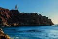 Sea, cliffs and  lighthouse Royalty Free Stock Photo