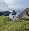The sea cliffs and stacks at Malin Head. the Northern most point in Ireland Royalty Free Stock Photo