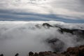 Sea of clouds above the summit of the island of Gran Canaria Royalty Free Stock Photo