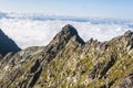 Sea of clouds behind the ridge