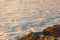 Sea of clouds below the summit of Teide volcano in Tenerife, Spain