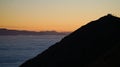 Sea of clouds at Cerro Catedral near Nahuel Huapi National Park in Argentina.