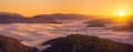 Sea of Clouds over Sant Antoni Reservoir at sunset, Pobla de Segur