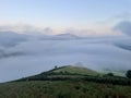 Sea of Clouds in the Pyrenees Royalty Free Stock Photo