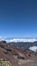 Sea of clouds seen from the top of Mount Rinjani Indonesia Royalty Free Stock Photo