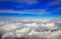 Sea of clouds sky aircraft view Royalty Free Stock Photo