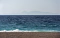 Sea coast ,Aegean sea, Greece, sea on a Sunny day