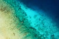Sea coast as a background from top view. Turquoise water background from top view. Summer seascape from air. Bali island, Indonesi Royalty Free Stock Photo