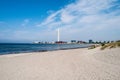 Sea coast and beach in Malmo, Sweden Royalty Free Stock Photo