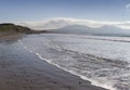 Sea coast at Dinas Dinlle in Gwynedd Royalty Free Stock Photo