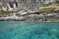 Sea and coast of Dino Island, Italy