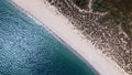 Sea coast filmed from a drone Royalty Free Stock Photo