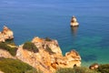 Sea coast in Lagos, Algarve, Portugal Royalty Free Stock Photo