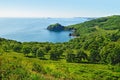 Sea coast landscape of Putyatin Isle in Russian Primorye