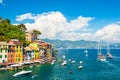 Sea coast in Portofino, Italy Royalty Free Stock Photo