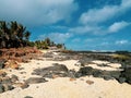 sea coast shore beach rock ocean sand terrain bay cliff vacation cape landscape wave horizon sky cloud cove geology Mauritius