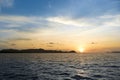 Sea coast with Twilight sky, Sunset