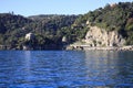 The sea and the coastline near Portofino, Genova, Liguria, Italy