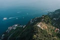 Sea and colline view from Terrace of Infinity in Villa Cimbrone, Ravello, on top of Amalfi coast