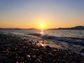 Sunset scenery in Greece Royalty Free Stock Photo