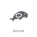 Sea cow icon. Trendy Sea cow logo concept on white background fr