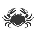 Sea Crab Icon on White Background. Vector