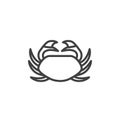 Sea crab line icon